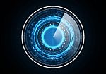 Technology Abstract Future Circle Radar Background Stock Photo