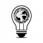 Technology Future World Globe Circle Light Bulb Stock Photo