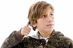 Teenage Boy With Thumbs Up Stock Photo