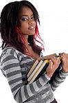 Teenager Student Holding Books Stock Photo