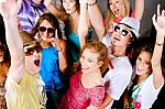 Teenagers Dancing In Night Club Stock Photo