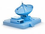 Tele Communication System. Satellite Dish Stock Photo