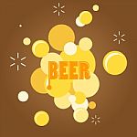 Text And Beer Bubble Stock Photo