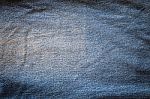 Texture Of Dark Fabric Blue Jeans Textile. Close Up Detail Background Stock Photo