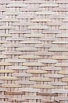 Thai Handcraft Of Bamboo Weave Pattern Stock Photo