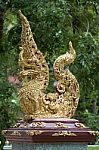 Thai Traditional Sculpture In Buddhist Temple Stock Photo