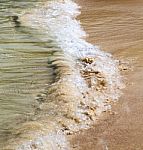 Thailand  Phangan Bay Abstract Of A Gold In Water Stock Photo