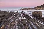 The Beach Of Gueirua Stock Photo