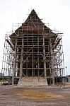 The Church Is Under Construction, A Temple, Thailand Stock Photo