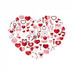 The Heart Valentine's Day, Love Icon Stock Photo