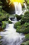 The Landscape Photo Beautiful Waterfall In Rain Forest Thailand Stock Photo