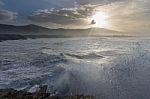 The Sea Crashes Hard On The Coasts Of Galicia, Stock Photo