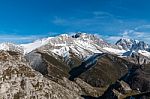 The Snowy Mountains In Winter Stock Photo