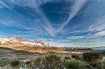 The Snowy Mountains In Winter Stock Photo