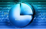 The Stock Market Graph With  Pie Chart And World Stock Photo