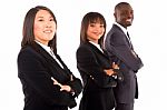 Three Business People Stock Photo