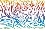 Tiger Abstract Pattern Background Stock Photo