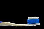 Toothpaste On Toothbrush Stock Photo