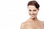 Topless Woman Posing To Camera Stock Photo