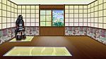 Traditional Japanese Room Interior Stock Photo