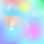 Transparent Bubble On Colorful Background Stock Photo