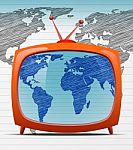 Travel TV Stock Photo