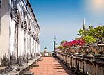 Trees Pot On Side Way Walk Of Phra Nakhon Khiri Historical Park Stock Photo