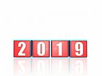 Twenty Nineteen Shows 2019 New Year Stock Photo