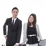 Two Asian Business Stock Photo