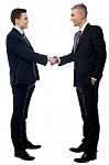 Two Businessmen Have An Agreement Stock Photo