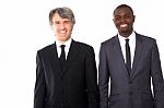 Two Businessmen Smiling Stock Photo