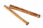 Two Cinnamon Sticks Stock Photo