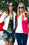 Two Young Friends Shopping Together Stock Photo