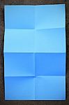 Unfolded Blue Paper Stock Photo