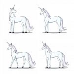 Unicorn Isolated On White Background Stock Photo