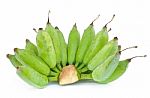 Unripe Banana Stock Photo