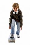 Urban Teen On Skate Board Stock Photo