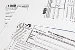 Us Tax Form Stock Photo