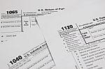 Us Tax Form Stock Photo