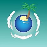 Vacation Beach Island Planet Stock Photo