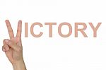 Victory Sign Stock Photo