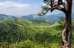 View From The Top Of Mountain Stock Photo