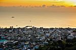 View Hua Hin City At Sunrise Stock Photo