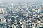 View Of Bangkok Cityscape, Bangkok The Capital City Of Thailand Stock Photo