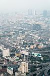 View Of Bangkok Cityscape, Bangkok The Capital City Of Thailand Stock Photo