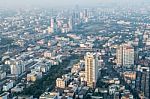 View Of Bangkok Cityscape, Bangkok The Capital City Of Thailand Stock Photo