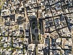 View Of The Independence Square From Above, Montevideo, Uruguay Stock Photo