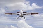 Vintage Aircraft Flying Stock Photo