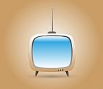 Vintage Television Stock Photo