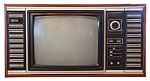 Vintage Television Isolated Stock Photo